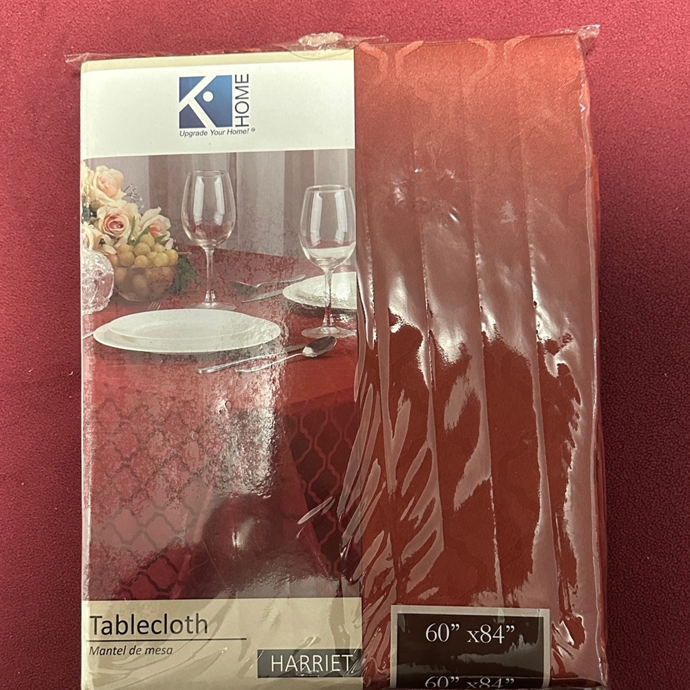 K Home Harriet Red Tablecloth